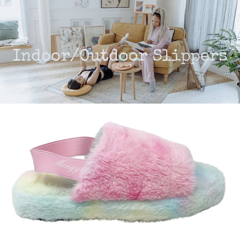 Mengyi Women's Indoor/Outdoor Tie Dye Slippers